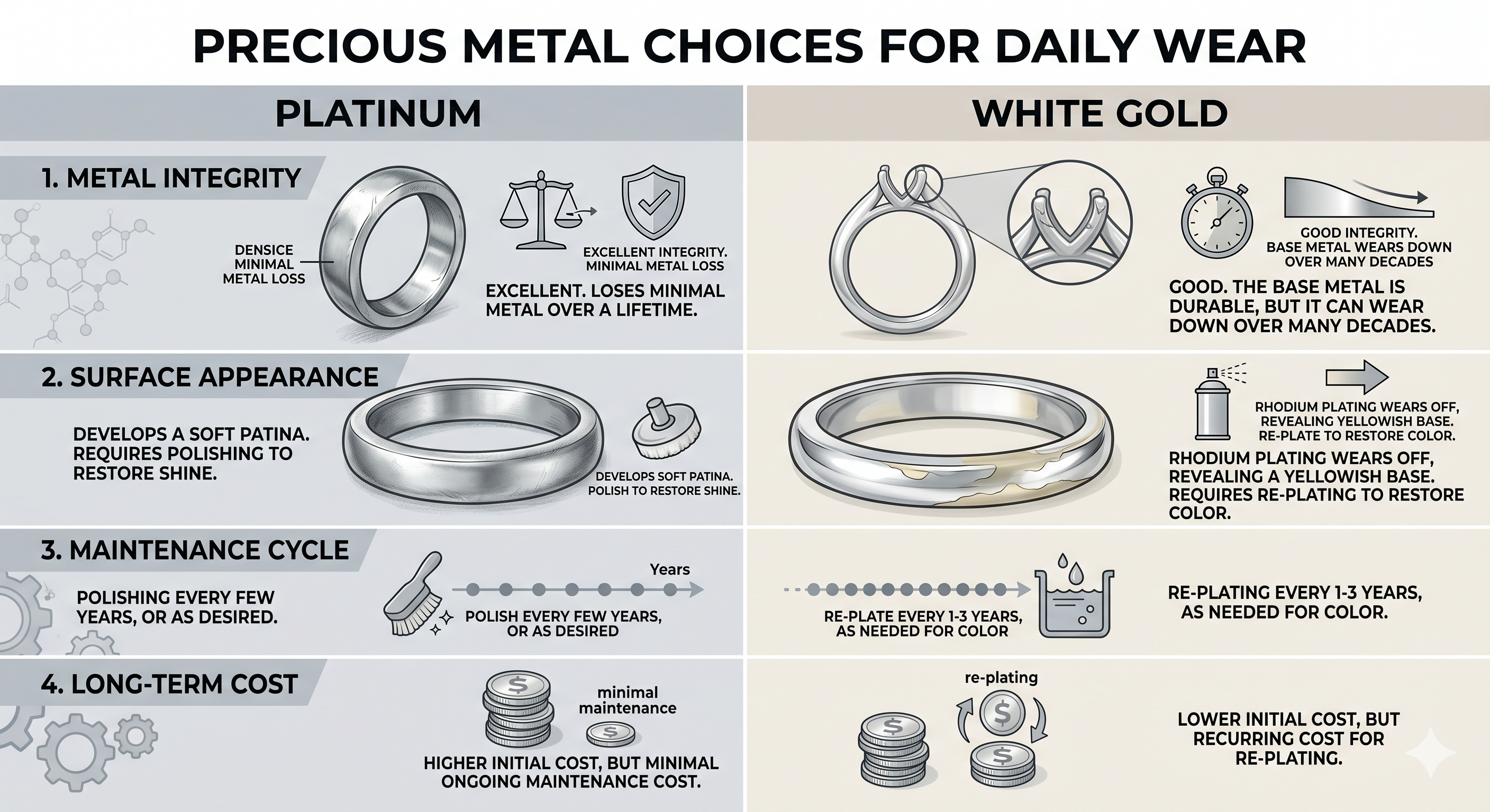 Comparison Platinum vs. Gold as an Investment